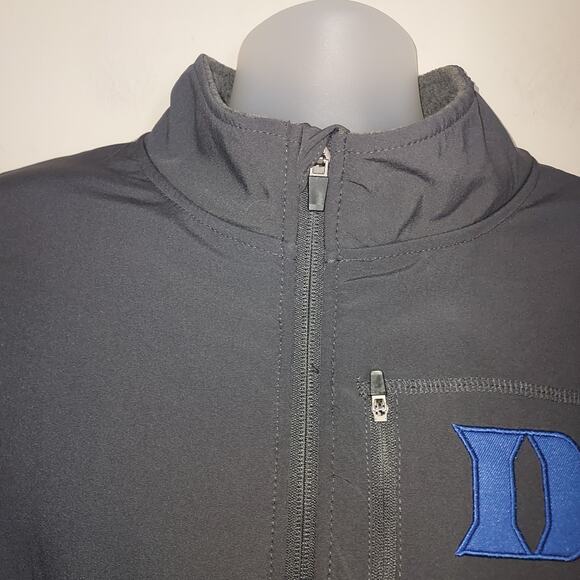 Duke Men's Fleece Vest XXL Full Zip Polyester Pockets Athletic Colosseum Gray - Picture 4 of 7